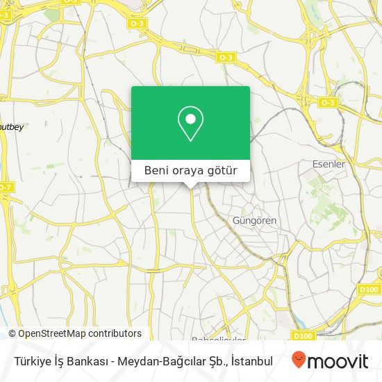 Türkiye İş Bankası - Meydan-Bağcılar Şb. harita