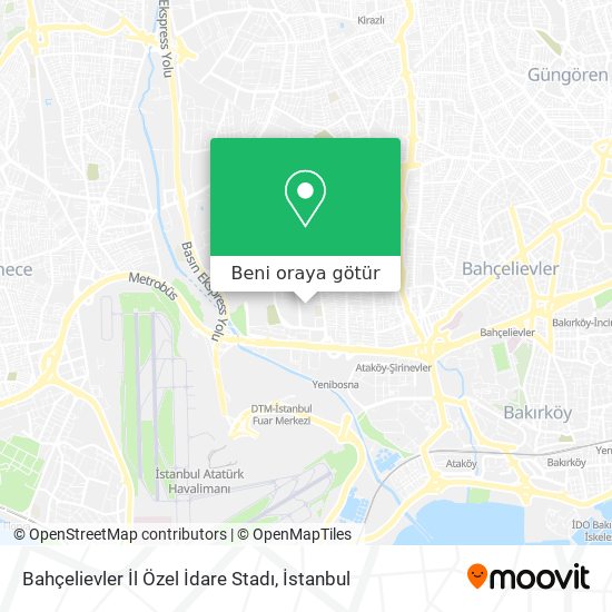 Bahçelievler İl Özel İdare Stadı harita