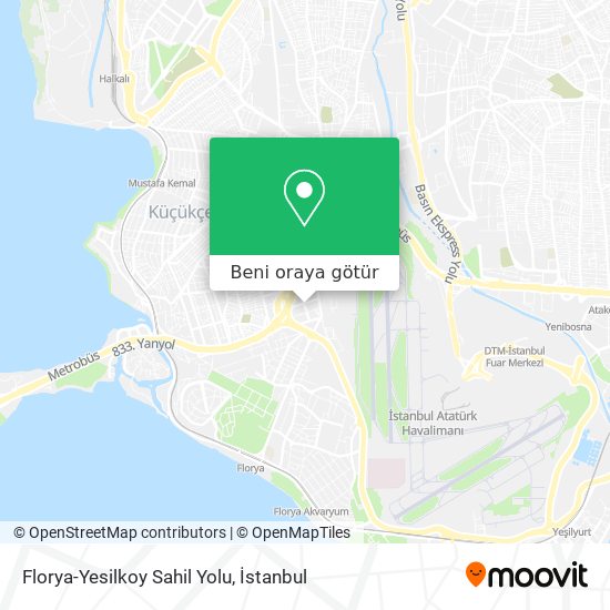 Florya-Yesilkoy Sahil Yolu harita