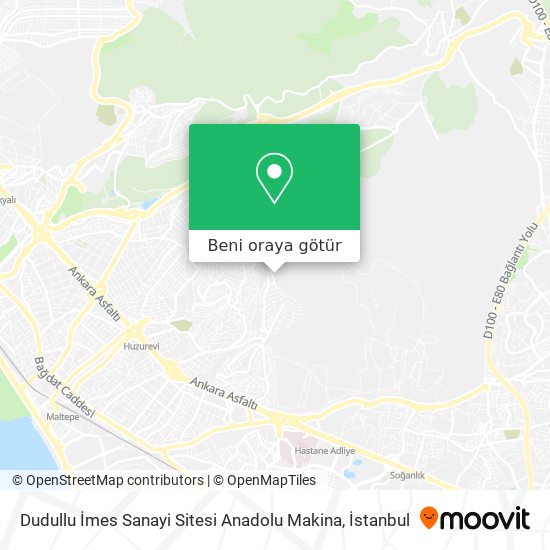 Dudullu İmes Sanayi Sitesi Anadolu Makina harita