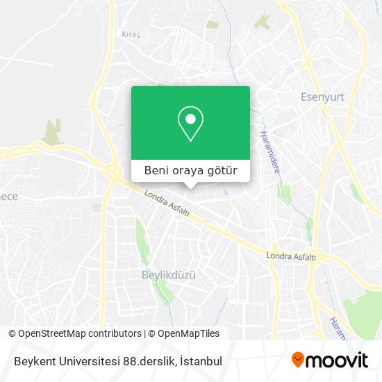 Beykent Universitesi 88.derslik harita