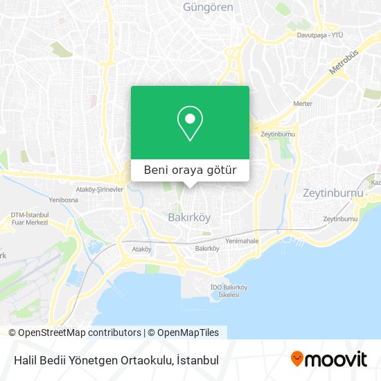 Halil Bedii Yönetgen Ortaokulu harita