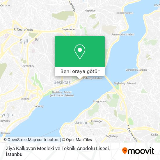 Ziya Kalkavan Mesleki ve Teknik Anadolu Lisesi harita