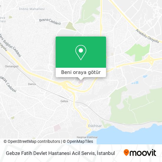 Gebze Fatih Devlet Hastanesi Acil Servis harita