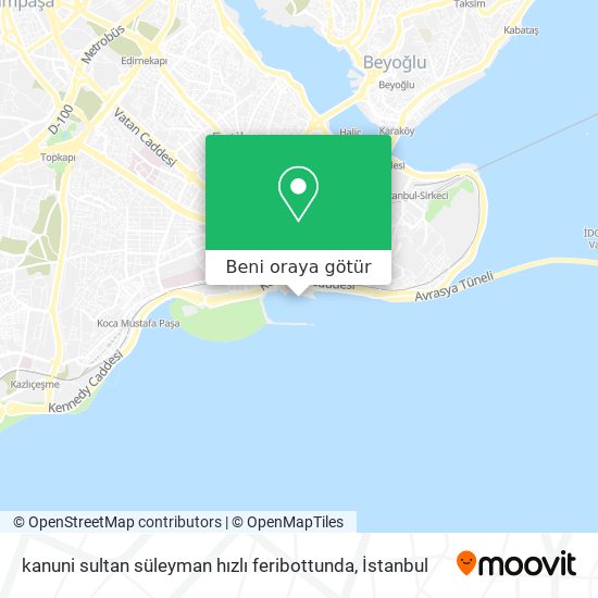 kanuni sultan süleyman hızlı feribottunda harita