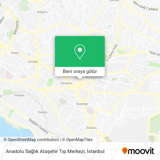 Anadolu Sağlık Ataşehir Tıp Merkezi harita
