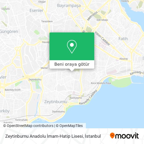 Zeytinburnu Anadolu İmam-Hatip Lisesi harita
