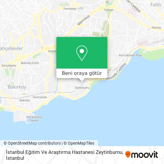 İstanbul Eğitim Ve Araştırma Hastanesi Zeytinburnu harita