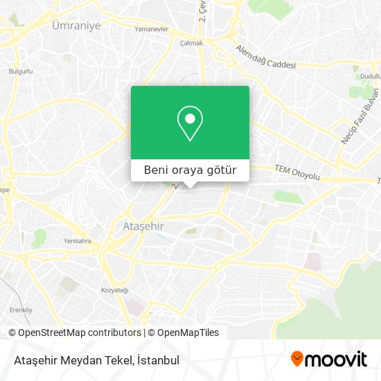 Ataşehir Meydan Tekel harita