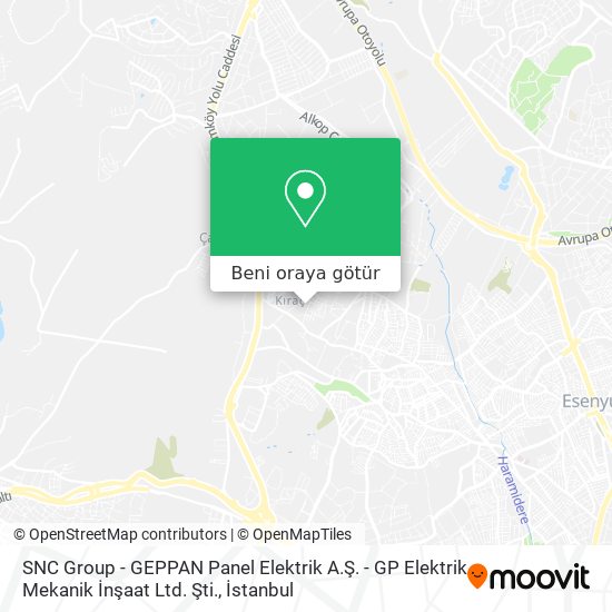 SNC Group - GEPPAN Panel Elektrik A.Ş. - GP Elektrik Mekanik İnşaat Ltd. Şti. harita