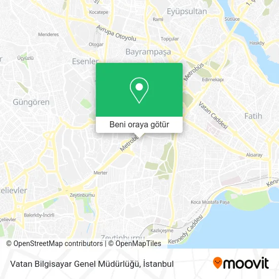 Vatan Bilgisayar Genel Müdürlüğü harita
