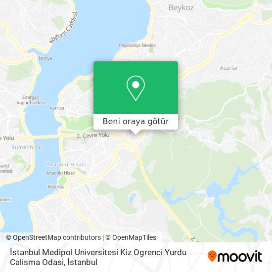 İstanbul Medipol Universitesi Kiz Ogrenci Yurdu Calisma Odasi harita