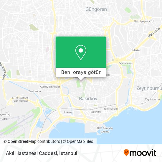Akıl Hastanesi Caddesi harita