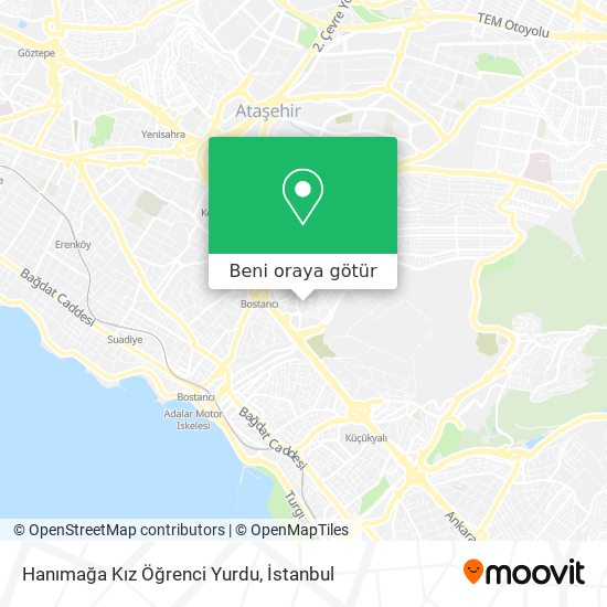 Hanımağa Kız Öğrenci Yurdu harita