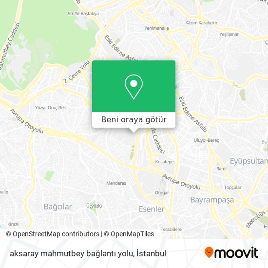 aksaray mahmutbey bağlantı yolu harita