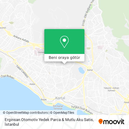 Erginsan Otomotiv Yedek Parca & Mutlu Aku Satis harita