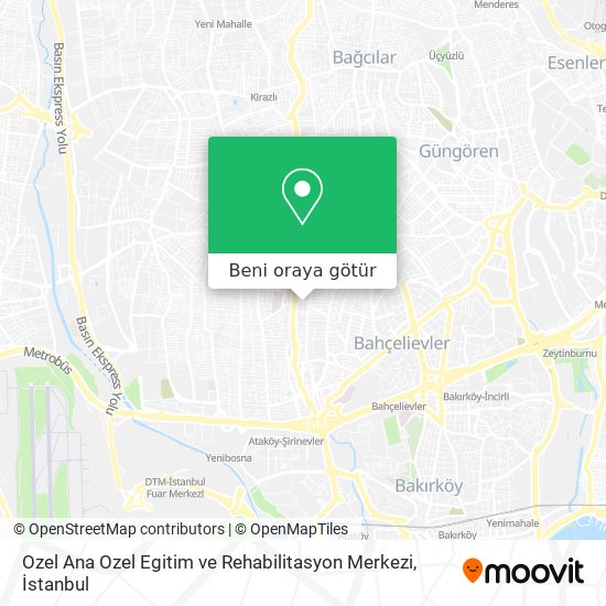 Ozel Ana Ozel Egitim ve Rehabilitasyon Merkezi harita