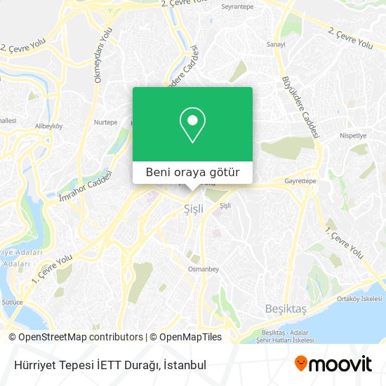 Hürriyet Tepesi İETT Durağı harita