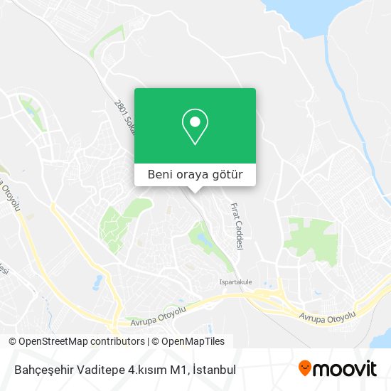 Bahçeşehir Vaditepe 4.kısım M1 harita