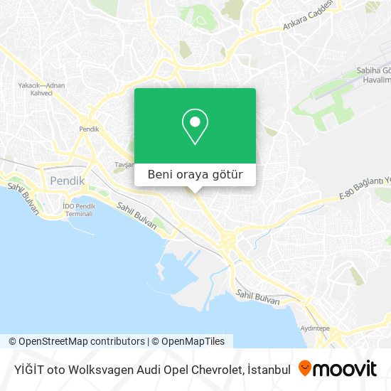 YİĞİT oto Wolksvagen Audi Opel Chevrolet harita