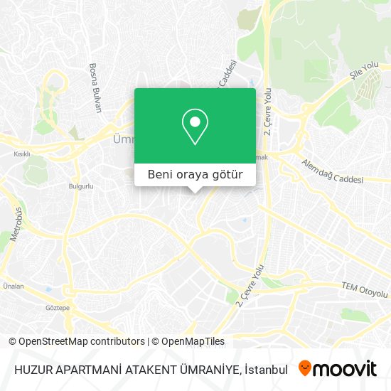 HUZUR APARTMANİ ATAKENT ÜMRANİYE harita