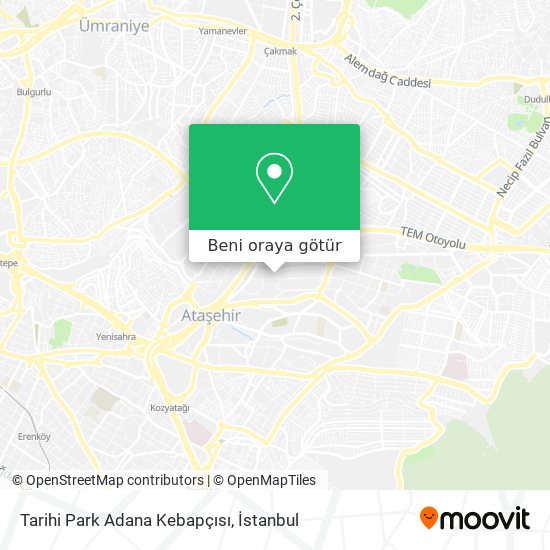 Tarihi Park Adana Kebapçısı harita