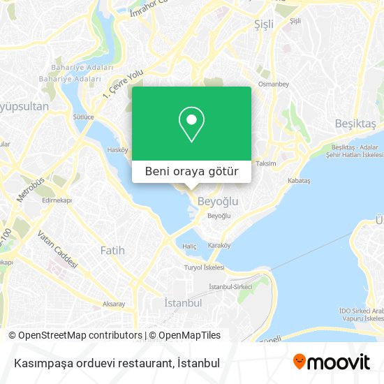 Kasımpaşa orduevi restaurant harita