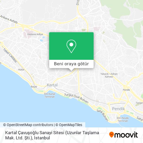 Kartal Çavuşoğlu Sanayi Sitesi  (Uzunlar Taşlama Mak. Ltd. Şti.) harita