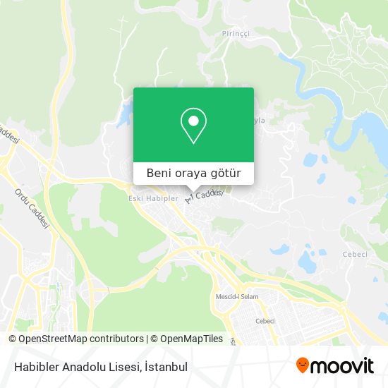 Habibler Anadolu Lisesi harita