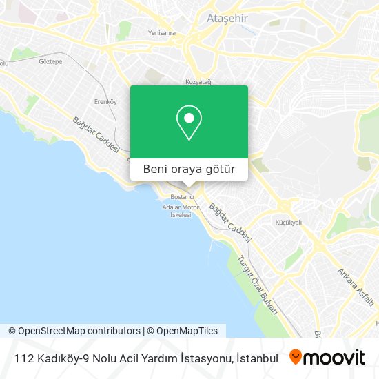 112 Kadıköy-9 Nolu Acil Yardım İstasyonu harita