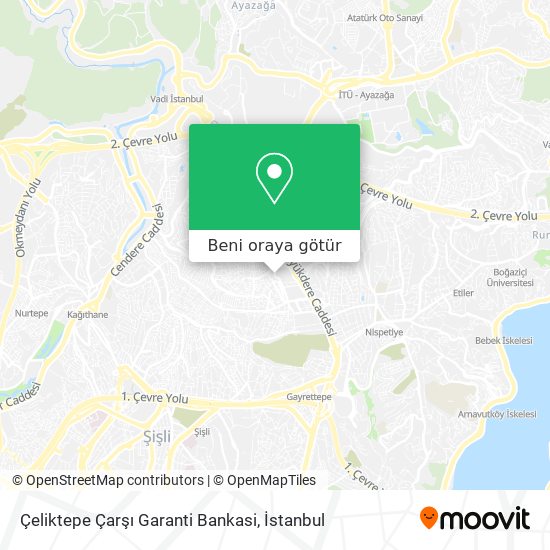 Çeliktepe Çarşı Garanti Bankasi harita