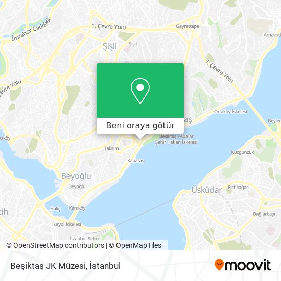 Beşiktaş JK Müzesi harita