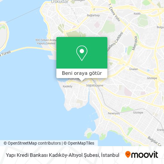 Yapı Kredi Bankası Kadıköy-Altıyol Şubesi harita