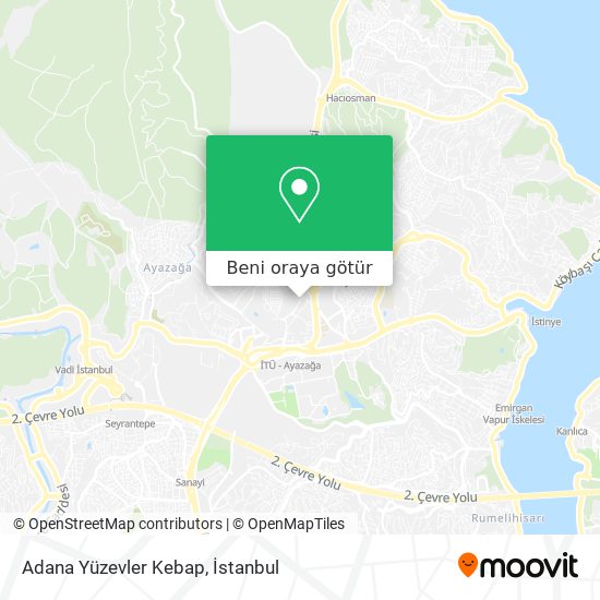 Adana Yüzevler Kebap harita