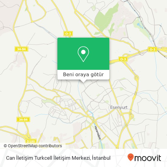 Can İletişim Turkcell İletişim Merkezi harita