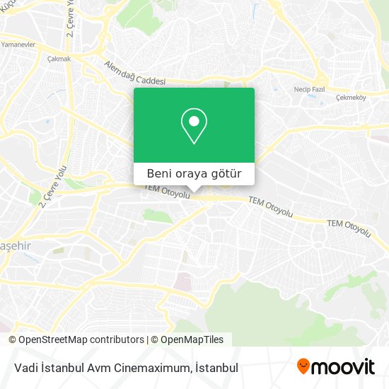 Vadi İstanbul Avm Cinemaximum harita