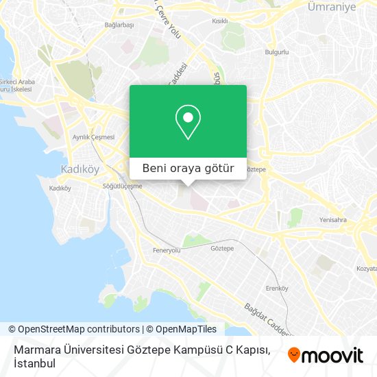 Marmara Üniversitesi Göztepe Kampüsü C Kapısı harita