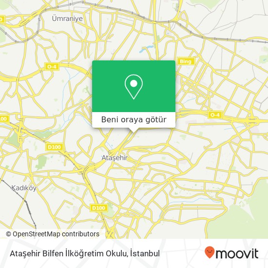 Ataşehir Bilfen İlköğretim Okulu harita