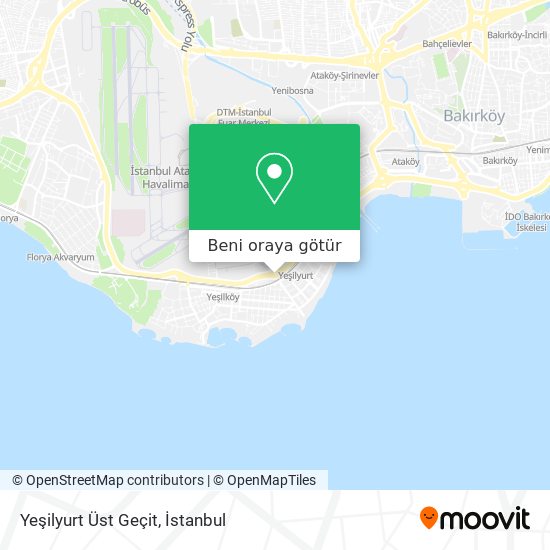 Yeşilyurt Üst Geçit harita