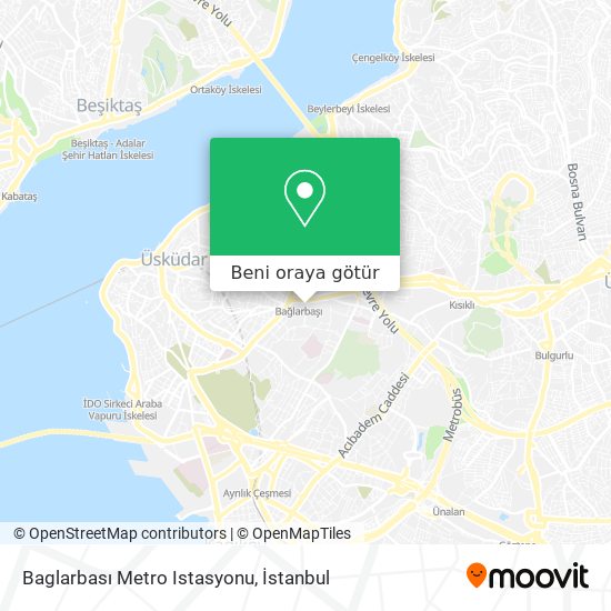 Baglarbası Metro Istasyonu harita