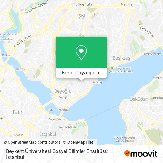 Beykent Üniversitesi Sosyal Bilimler Enstitüsü harita