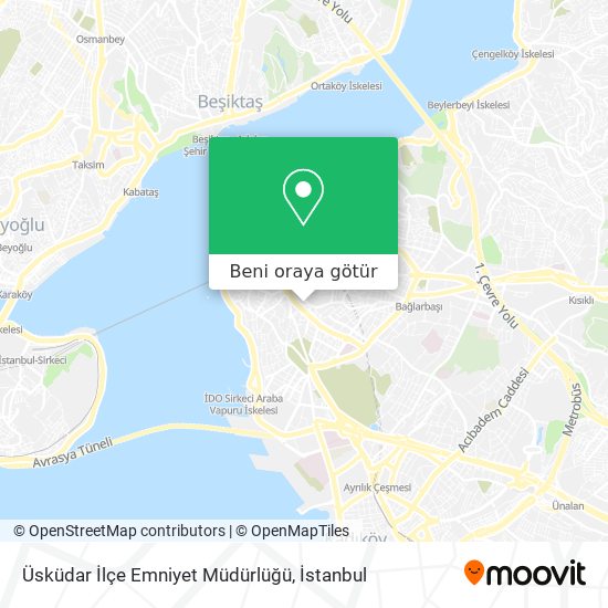 Üsküdar İlçe Emniyet Müdürlüğü harita