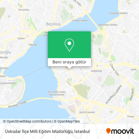 Üsküdar İlçe Milli Eğitim Müdürlüğü harita