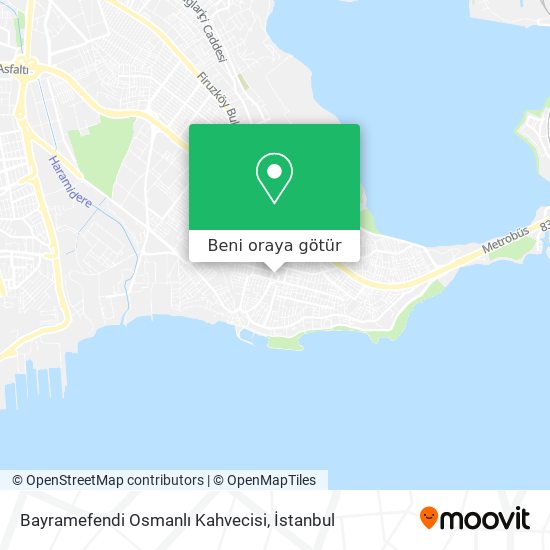 Bayramefendi Osmanlı Kahvecisi harita