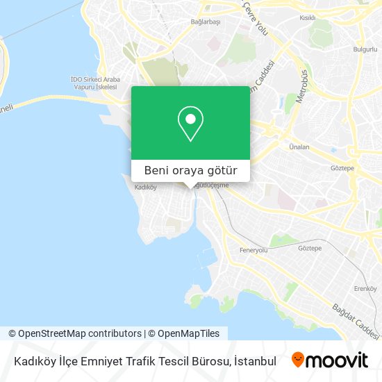Kadıköy İlçe Emniyet Trafik Tescil Bürosu harita