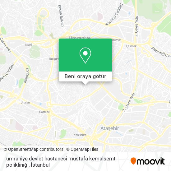 ümraniye devlet hastanesi mustafa kemalsemt polikliniği harita