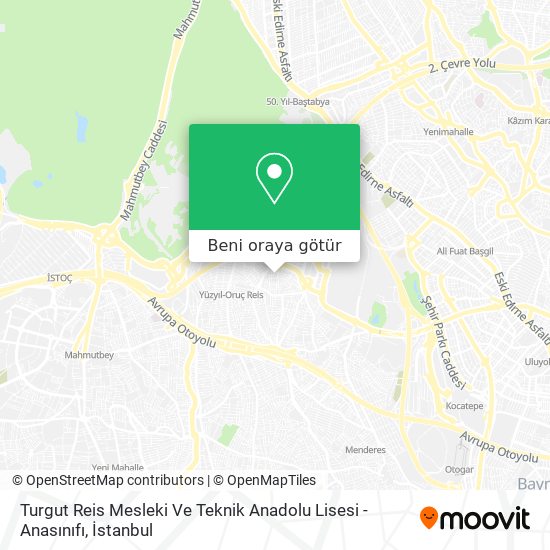 Turgut Reis Mesleki Ve Teknik Anadolu Lisesi - Anasınıfı harita