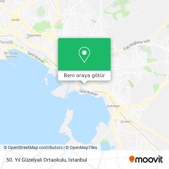 50. Yıl Güzelyalı Ortaokulu harita