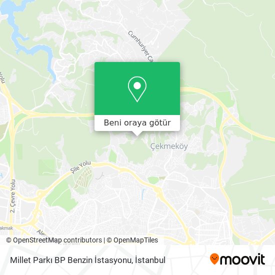 Millet Parkı BP Benzin İstasyonu harita