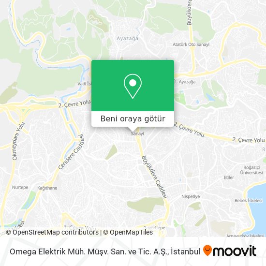 Omega Elektrik Müh. Müşv. San. ve Tic. A.Ş. harita